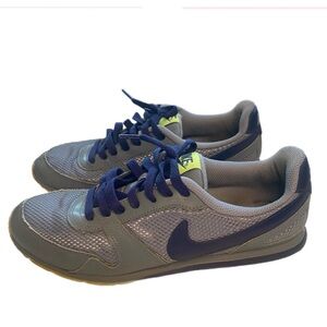 Nike Women's Gray and Blue Sneakers